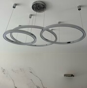 Duża lampa sufitowa CHROME 80cm 127Watt L145 lampa sufitowa chrom srebrna