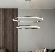 Lampa sufitowa chrom LED 60x40cm 72Watt L165 Lampa sufitowa LED chrom 60x40 cm – nowoczesny model L165 | Zyrandole24.pl