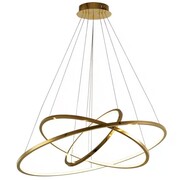 Złota lampa sufitowa Ring LED 80x60x40cm 130W L121 Złota lampa wisząca led