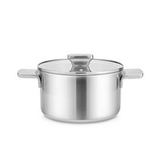Garnek stalowy z pokrywką na indukcję gaz 18cm 2.5L MAESTRO MR-3521-18
