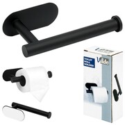 Uchwyt wieszak na papier toaletowy stalowy czarny VILDE 568070