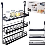 Półka kuchenna zawieszana na relingu metalowa czarna RADKA 32x11x46cm ORION 151924