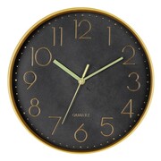 Zegar ścienny na ścianę do kuchni salonu kwarc czarny okrągły 30CM BRUNBESTE BB-1873