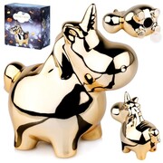 Skarbonka ceramiczna złota lustrzana 18x10.5cm VILDE 568078-Z