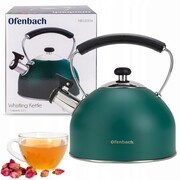 Czajnik imbryk z gwizdkiem 2.2L zielony matowy OFENBACH OB-100326