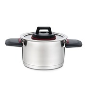 Garnek stalowy z pokrywką na indukcję gaz 18cm 2.3L MAESTRO MR-3530-18
