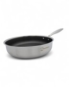 Patelnia stalowa głęboka nieprzywierająca z pokrywką wok 28CM indukcja MASTERPAN MP-2339
