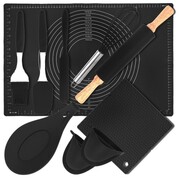 Silikonowa stolnica 40 x 60cm + akcesoria 10 ele. BRUNBESTE BB-1785-BK