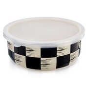 Miska kuchenna emaliowana z pokrywką SZACHOWNICA 15.5cm 800 ml ORION 129232
