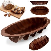 Forma do pieczenia chałki ciasta silikonowa 41cm brązowa SILLINIE ORION 151781