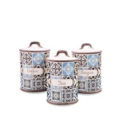 Zestaw 3 pojemników ceramicznych na kawę herbatę i cukier MAESTRO Holiday in Porto MR-20005-03CS