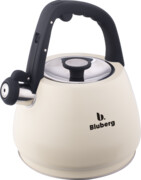 Czajnik na gaz indukcję stalowy z gwizdkiem beżowy mat duży 3L BLUBERG BBG-2809