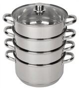 Garnek stalowy ze stali nierdzewnej do gotowania na parze 5-ele 24cm ROSSNER TW524