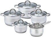 Zestaw garnków stalowych 10 ele. 2.1/2.1/2.9/3.9/6.6L KLAUSBERG KB-7697