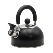 Czajnik stalowy z gwizdkiem na gaz indukcję mały 1.5L czarny MAT BRUNBESTE BB-1324