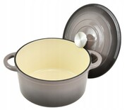 Garnek żeliwny emaliowany 28cm 5.9L Szary KRISBERG KS-7721