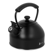 Czajnik stalowy z gwizdkiem tradycyjny indukcja 2.2L czarny matowy BRUNBESTE BB-2462