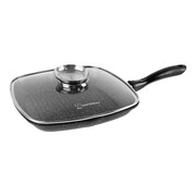 Patelnia marmurkowa grillowa kwadratowa duża 28CM nieprzywierająca MASTERPAN MP-2146