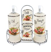 Ceramiczny zestaw do przypraw 5-ele MAESTRO ROSE MR-20050-04s