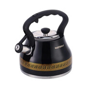 Czajnik na gaz stalowy z gwizdkiem 2.7L indukcja czarny MASTERPAN MP-1033