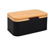 Chlebak metalowy mały z nożem pojemnik na chleb czarny matowy BLUBERG BBG-2180