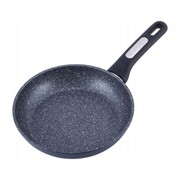 Patelnia marmurowa gruba nieprzywierająca 22cm czarna KAMILLE KM-5386MR
