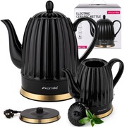 Czajnik elektryczny bezprzewodowy ceramiczny 1200W 1.5L czarny KAMILLE KM-1733