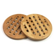 Zestaw okrągłych podstawek z bambusa 17,5cm KINGHOFF KH-1215
