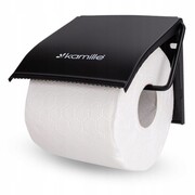 Uchwyt ścienny wieszak na papier toaletowy czarny mat KAMILLE KM-8819B