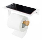 Uchwyt na papier toaletowy z półką TADAR TD-4998 biały