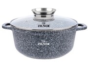 Garnek z powłoką marmurową 4.4L / 24cm ZILNER Grey ZL-7073