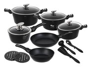 Zestaw garnków BERLINGER HAUS Metallic Line thermoguard 15 ele. BH-1474-N