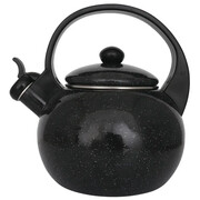 Czajnik emaliowany z gwizdkiem, 2L, czarny, KINGHOFF, KH-2039