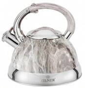 Czajnik metalowy 3L z gwizdkiem szary marmurkowy na gaz indukcję ZILNER ZL-5740
