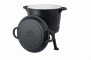 Kociołek żeliwny garnek na ognisko 2w1 emaliowany 12L grill ROSSNER MK604