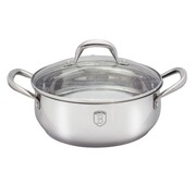Garnek płaski ze stali nierdzewnej 32cm BERLINGER HAUS Silver belly BH-1408