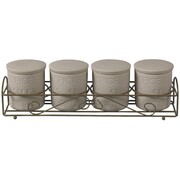 Zestaw 4 pojemników na przyprawy MAESTRO STONE MR-20028-04cs