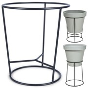 Stojak na doniczkę metalowy czarny dwustronny 37x41 cm VILDE 339464