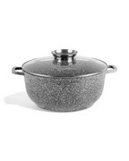 Garnek ceramiczny z pokrywką 28CM 6.5L na indukcję gaz kamienny MASTERPAN MP-2130