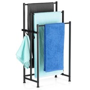 Wieszak stojak na ręczniki łazienkowe stojący uchwyt metalowy czarny VILDE 569821