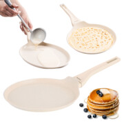 Patelnia do naleśników z powłoką marmurową 24cm KLAUSBERG KB-7958 Kremowa