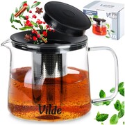 Dzbanek z zaparzaczem do herbaty szklany żaroodporny 1.5L VILDE 259723