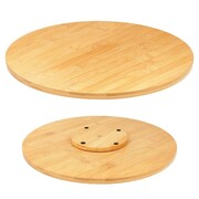 Obrotowa deska do serwowania krojenia pizzy drewniana na pizzę 35cm BRUNBESTE BB-2567