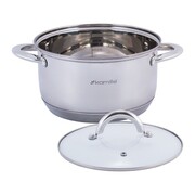 Garnek ze stali nierdzewnej ze szklaną pokrywką 3.4L KAMILLE KM-5773