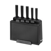 Zestaw noży z deskami kuchennymi na podstawce 10-ele CZARNY MAESTRO MR-1412-BL