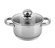 Garnek z grubym dnem 9 warstw stal nierdzewna indukcja mały 1L 14cm ZILNER ZL-7302