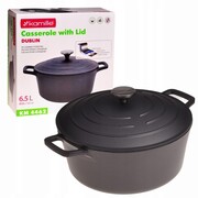 Garnek brytfanna kociołek z powłoką marmurową 6.5L KAMILLE KM-4462