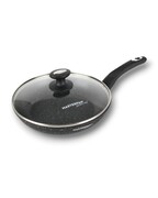 Patelnia nieprzywierająca z pokrywką 26CM plaster miodu indukcja na gaz czarna MASTERPAN MP-2415
