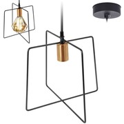 Lampa wisząca metalowa czarna złota VILDE 569041