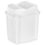 Kosz na śmieci do biura łazienki kuchni łazienkowy plastikowy biały 5L ORION 731335